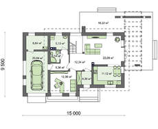 Проект современного двухэтажного коттеджа простой конструкции