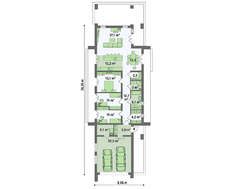 Стильный современный дом для узкого участка