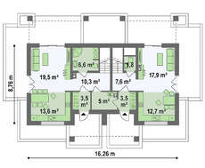 Небольшой мансардный дом на две семьи