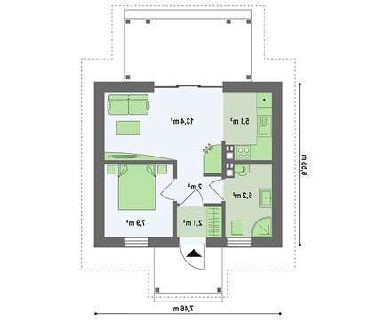 Летний домик 35 m²
