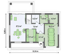 Современный стильный коттедж с гаражом
