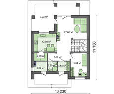Стильный современный дом с кирпичным фасадом
