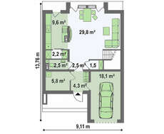 Дом с элементами кубизма в архитектуре