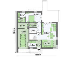 Модерновый дом с площадью до 150 m²