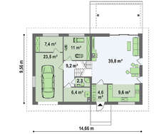 Проект дома в классическом стиле со вторым светом в кухне-студии