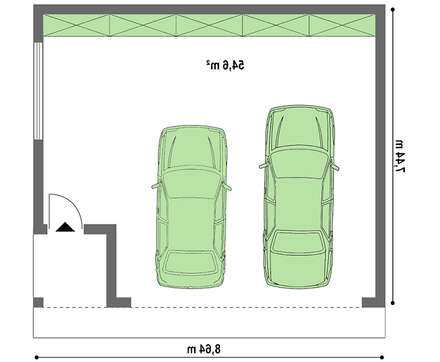 Минималистичный проект гаража на 2-е машины