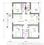 Одноэтажный коттедж с уникальной планировкой