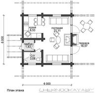 Небольшой домик из бруса