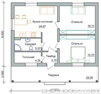 Дачный жилой дом на две спальни