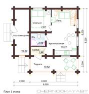 Двухэтажный жилой дом с просторными хоз. помещениями