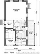 Одноэтажный загородный коттедж в один этаж