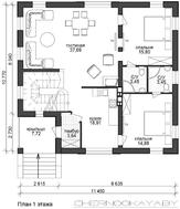 Современный особняк с комнатами отдыха на двух этажах