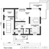Двухэтажный особняк жилой площадью 100 м2