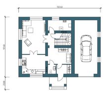 Проект коттеджа с рациональным распределением площадей
