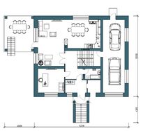 Проект двухэтажного особняка с шикарной террасой