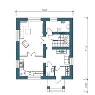 План восхитительного двухэтажного коттеджа на три спальни