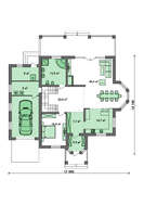 Проект особняка с гаражом и удобными спальнями