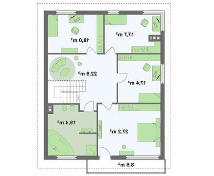 Проект двухэтажного коттеджа с подвалом