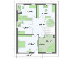 Проект двухэтажного коттеджа с подвалом