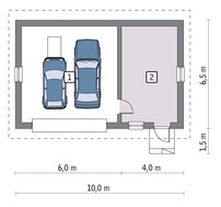 Проект вместительного гаража на два авто