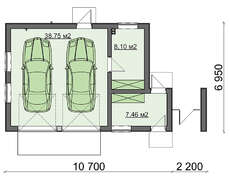 Проект стильного гаража на два авто