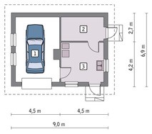 Проект аккуратного гаража с автомастерской