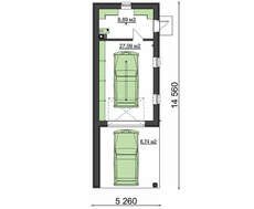 Проект гаража с навесом и автомастерской