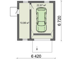 Проект симпатичного гаража на 1 авто
