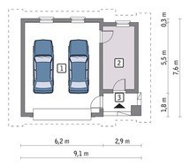 Проект привлекательного гаража на 2 авто