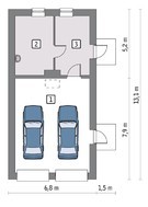 Проект кирпичного гаража на 2 машины