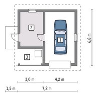 Проект красивого гаража на 1 авто
