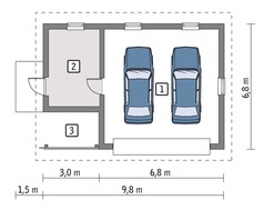 Проект жизнерадостного гаража на 1 авто