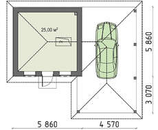 Проект гаража открытого типа