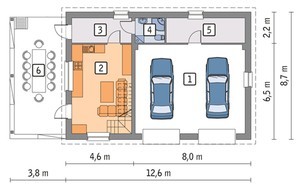 Проект большого гаража с жилыми апартаментами