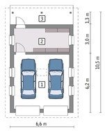 Проект красивого гаража на 2 авто