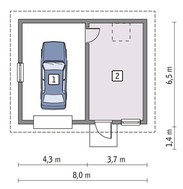 Проект красивого гаража на 1 машину