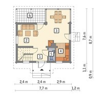 Проект красивого дома со ставнями
