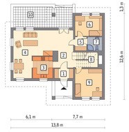 Проект красивого дома с гаражом на 2 машины