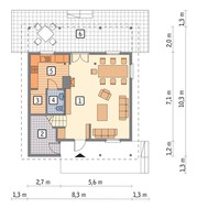 Проект деревянного дома с большой террасой