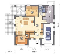 Проект просторного особняка с кирпичной кладкой