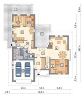 Проект большого дома интересной планировки