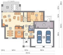 Проект стильного строения на 5 спален