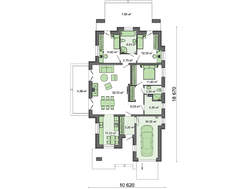 Проект жилого дома на 4 спальни