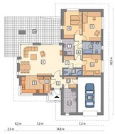 Проект изящного дома на 4 спальни