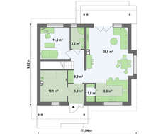 Проект удобного дома с кабинетом на первом этаже