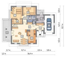 Проект современного дома на 2 этажа