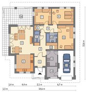 Проект просторного одноэтажного дома