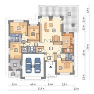 Проект оригинального одноэтажного коттеджа
