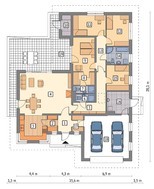 Проект одноэтажного просторного дома