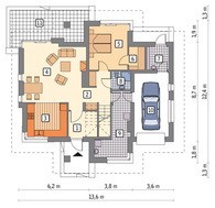 Проект двухэтажного дома на 4 спальни